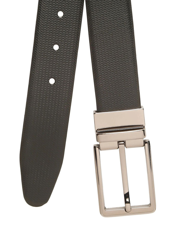 Teakwood Leathers Men Textured Leather Reversible Formal Belt