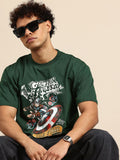 Being Human Captain America Printed Drop-Shoulder Sleeves Easy Fit Pure Cotton T-shirt