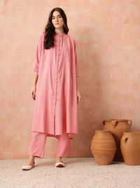 all about you Regular Crinkled Kurta with Trousers