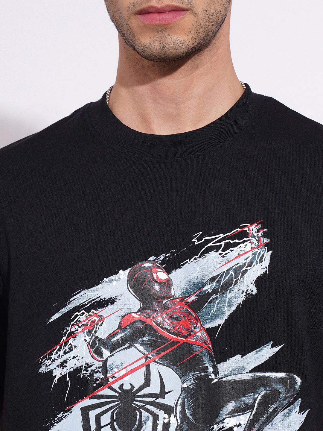 Being Human Spider-Man Graphic Printed Pure Cotton T-shirt
