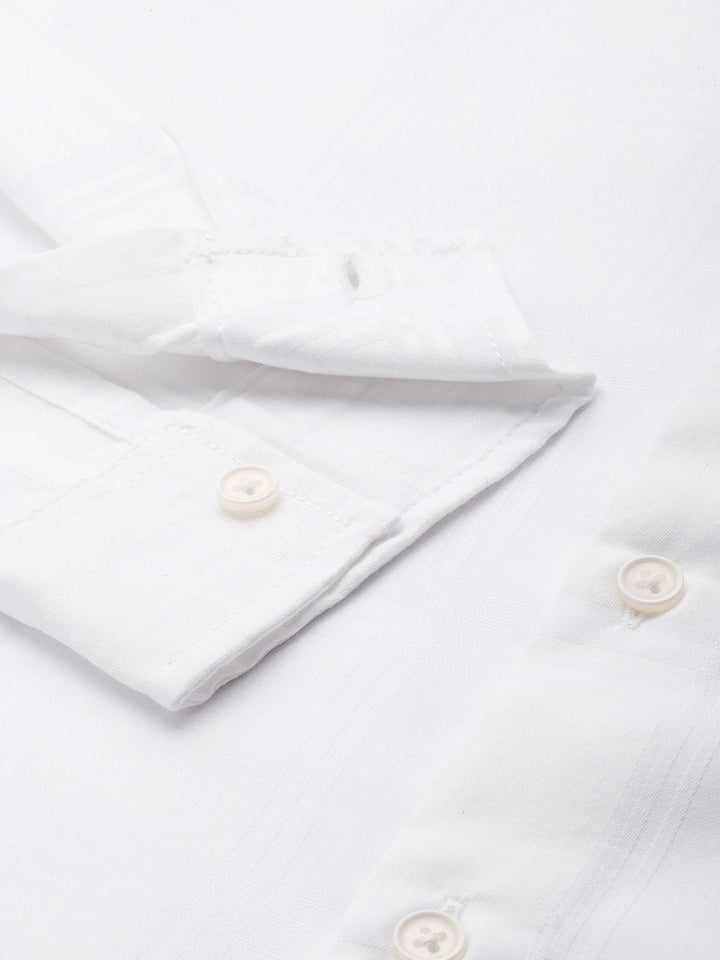 The Indian Garage Co Self-Checked Slim Fit Smart Casual Shirt