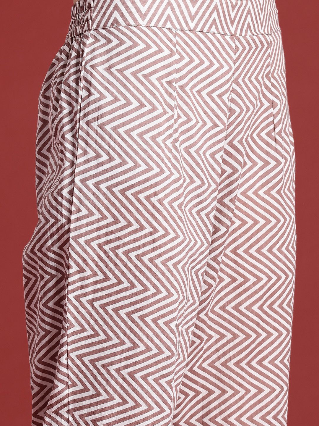 Anouk Floral Printed Pure Cotton Kurta With Trousers & Dupatta
