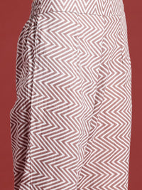 Anouk Floral Printed Pure Cotton Kurta With Trousers & Dupatta