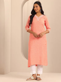 Libas Woven Design straight Kurta