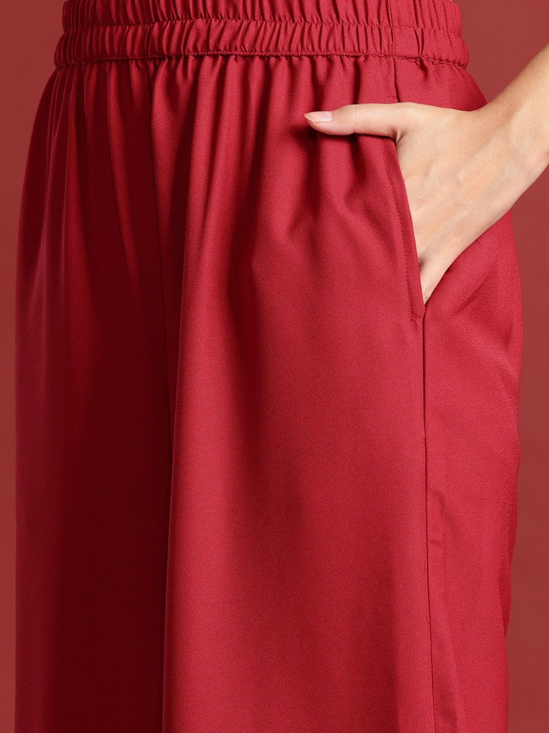 all about you Women Round Neck Flared Leg Co-Ords