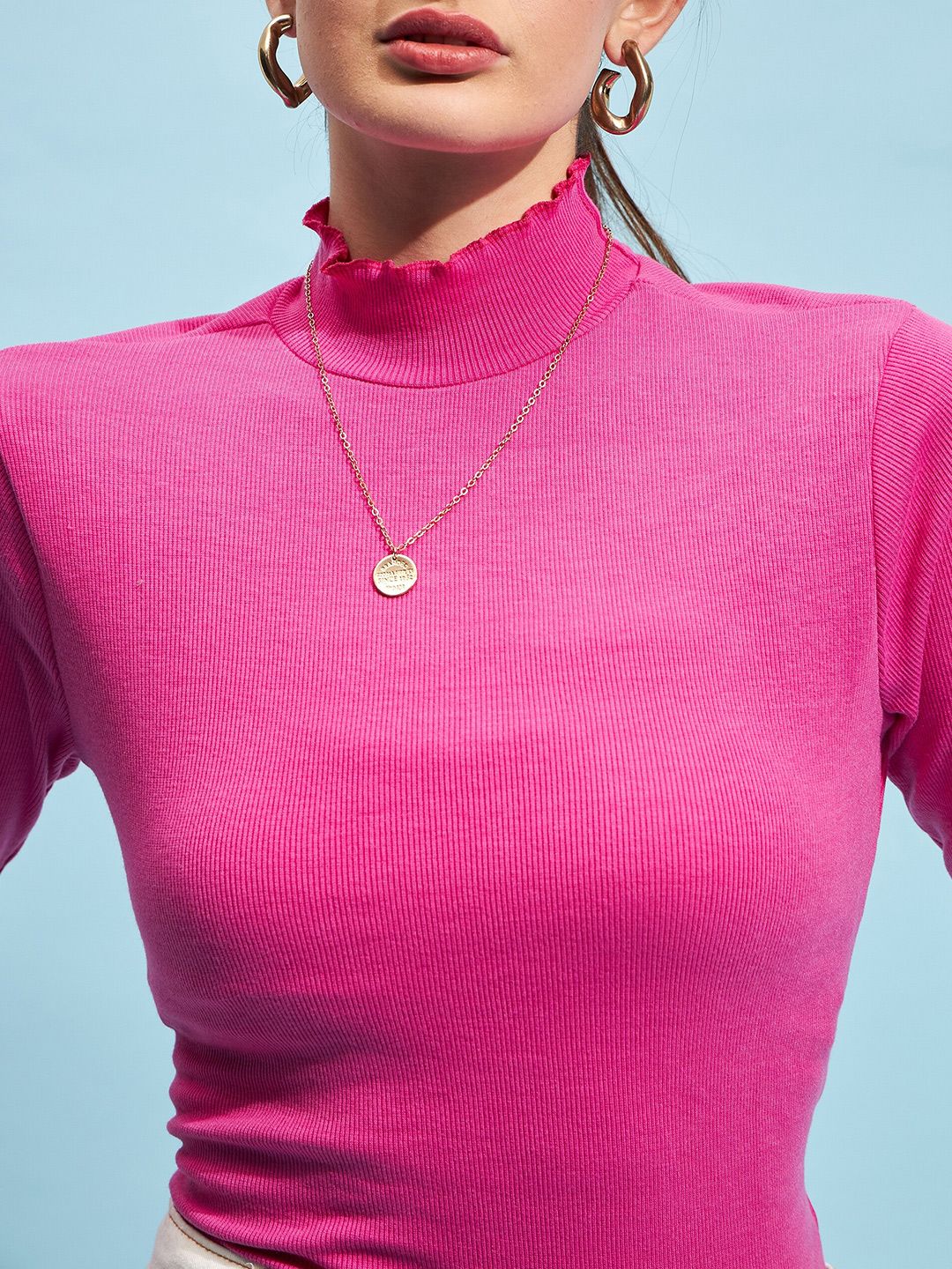 STREET 9 High Neck Fitted Top