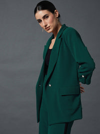 SASSAFRAS worklyf Self Design Notched Lapel Single-Breasted Blazers