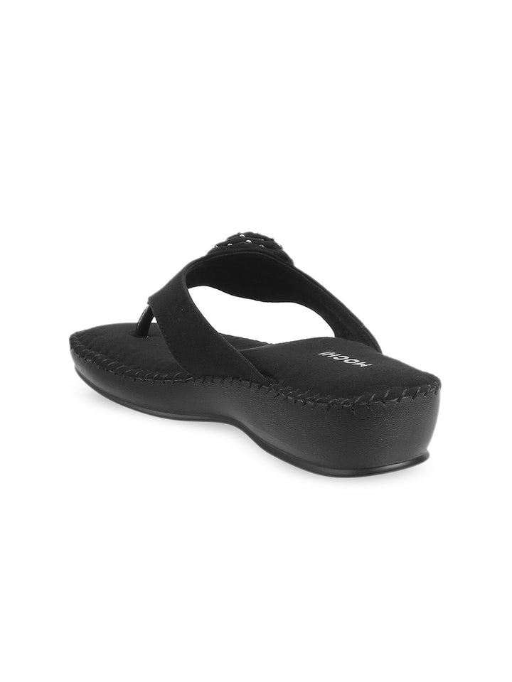 Mochi Women Embellished Open Toe Flats