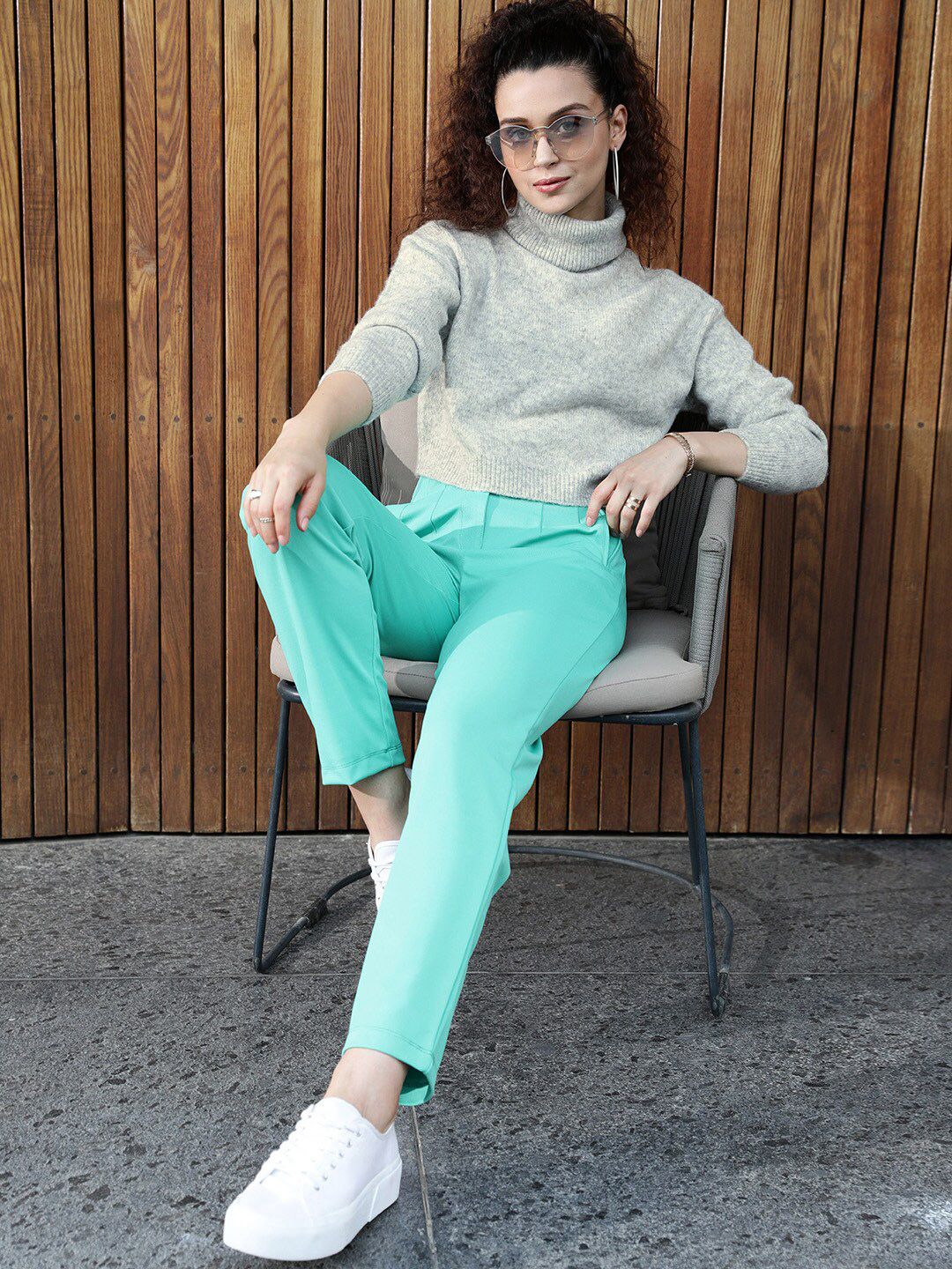 STREET 9 Women Grey Crop Pullover