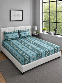 Moda Rapido X KLOTTHE Multicoloured Floral 300 TC King Bedsheet with 2 Pillow Covers