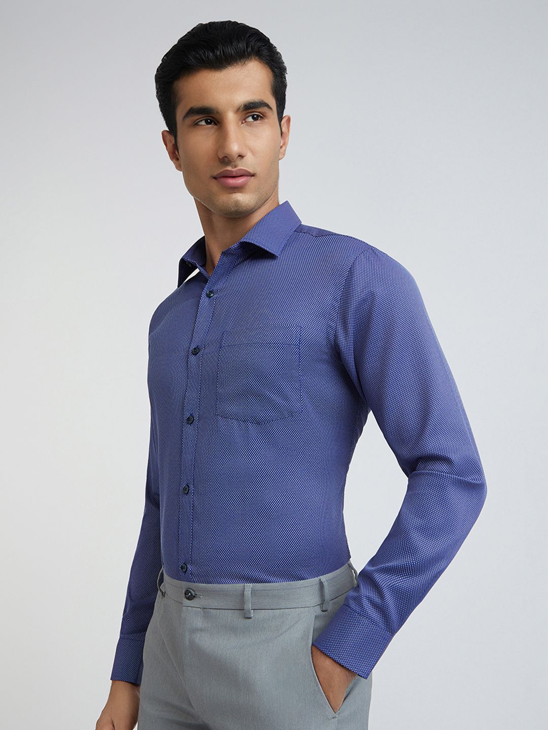 Park Avenue Textured Slim Fit Formal Shirt