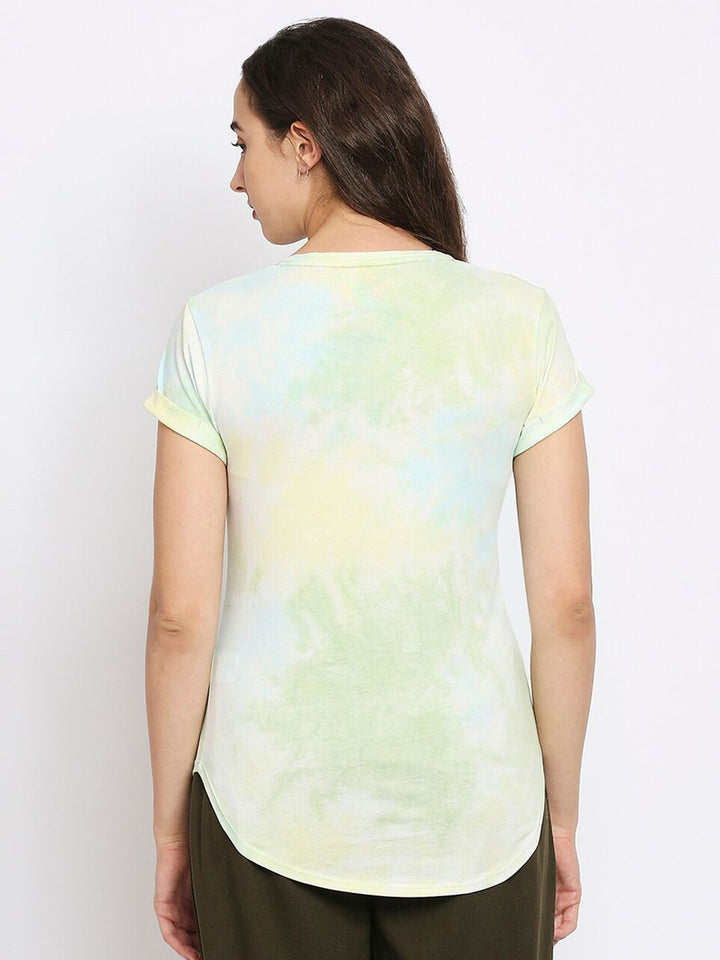Being Human Women Green Printed T-shirt
