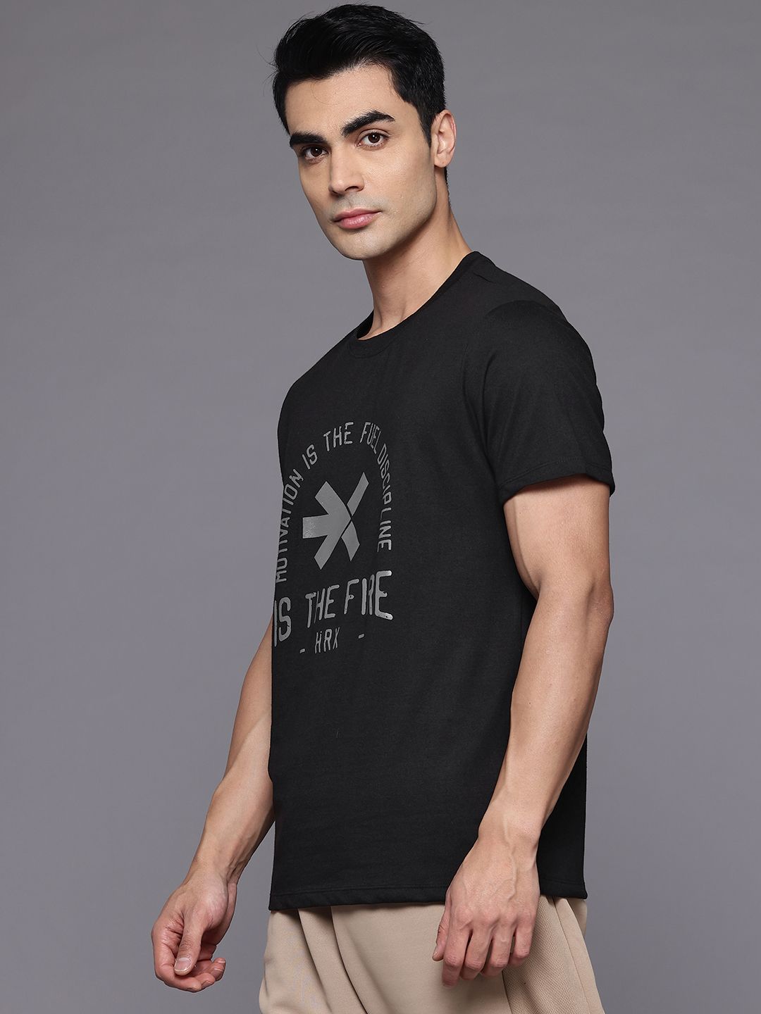 HRX by Hrithik Roshan Typography Printed Training T-shirt