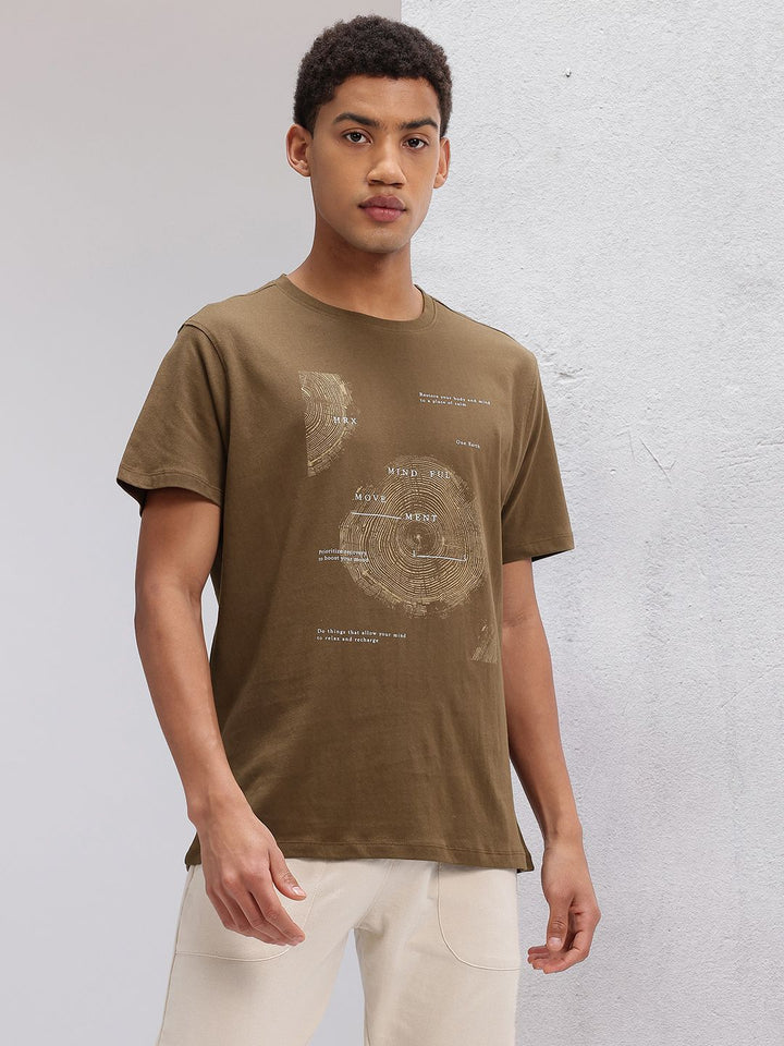 HRX by Hrithik Roshan Printed Pure Cotton Yoga T-shirt