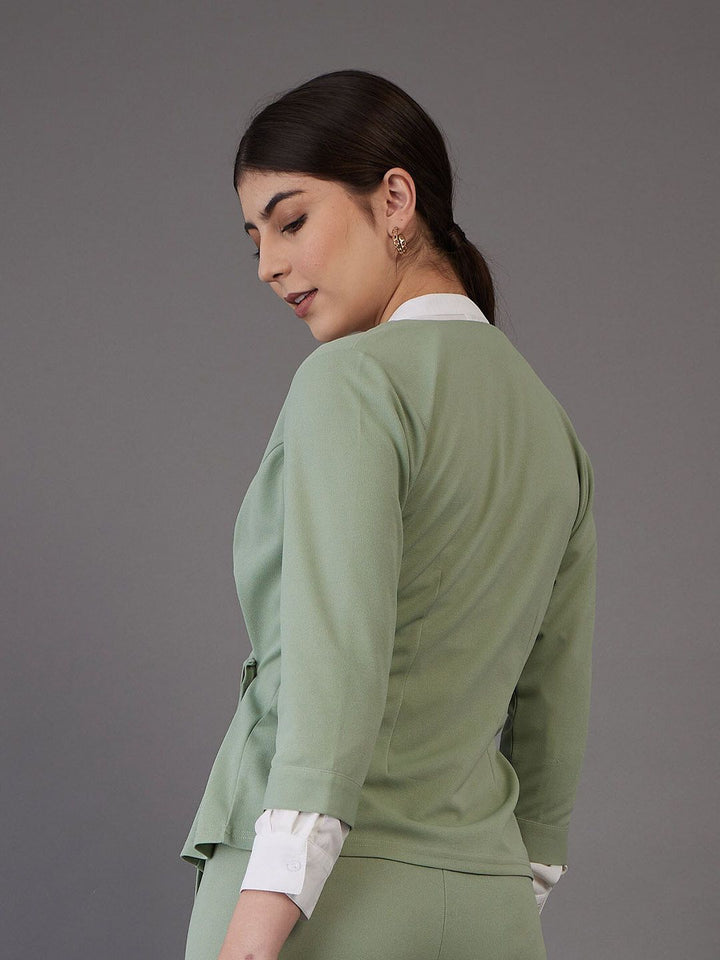 SASSAFRAS worklyf V-Neck Asymmetric Top