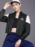 HRX by Hrithik Roshan Rapid-Dry Antimicrobial Crop Bomber Lifestyle Jacket