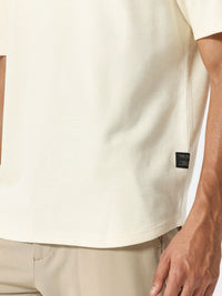 RARE RABBIT Men Buenos Round Neck Slim Fit Cotton T-Shirt