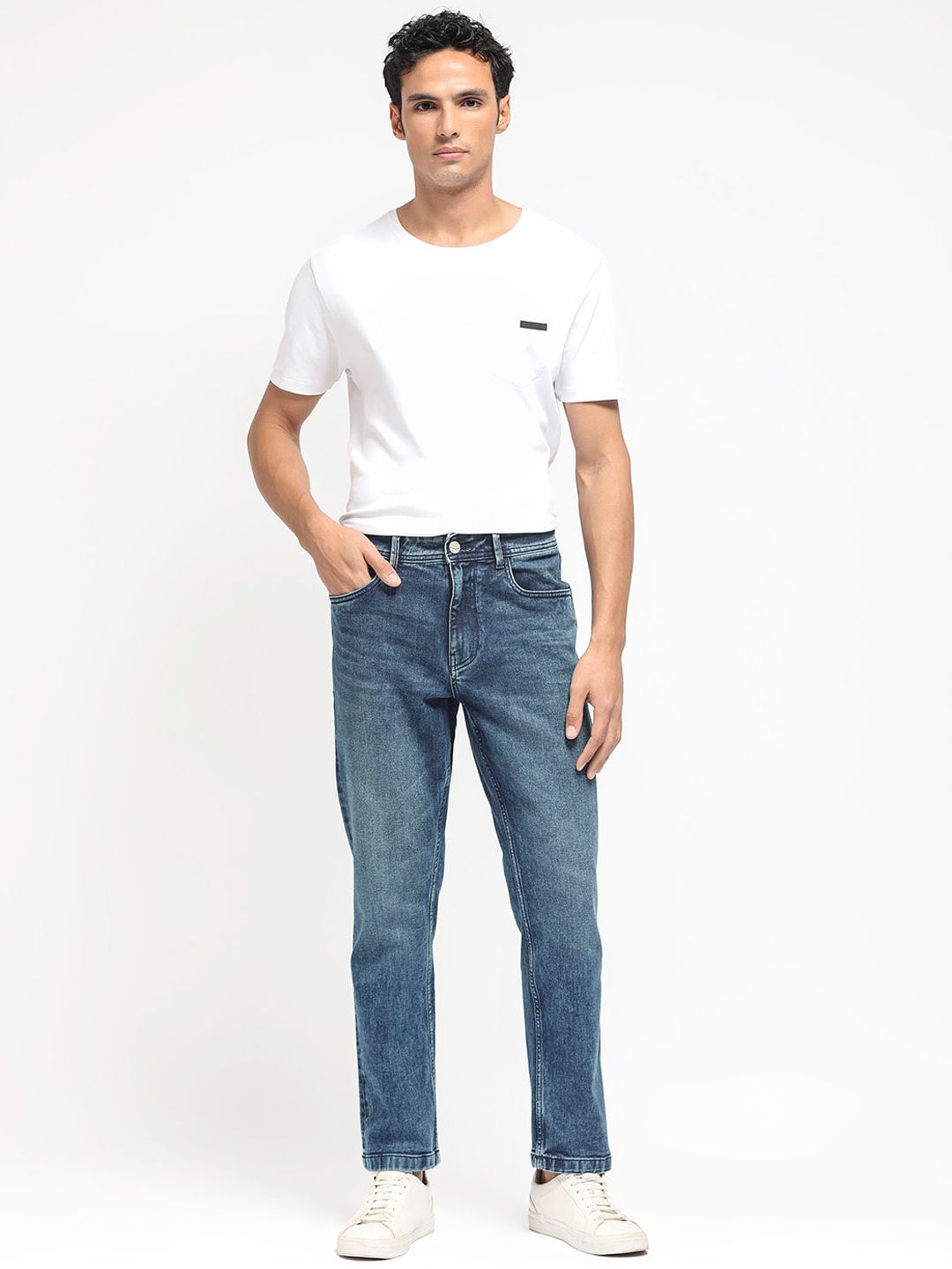 RARE RABBIT Men Polin Regular Fit Cotton Jeans