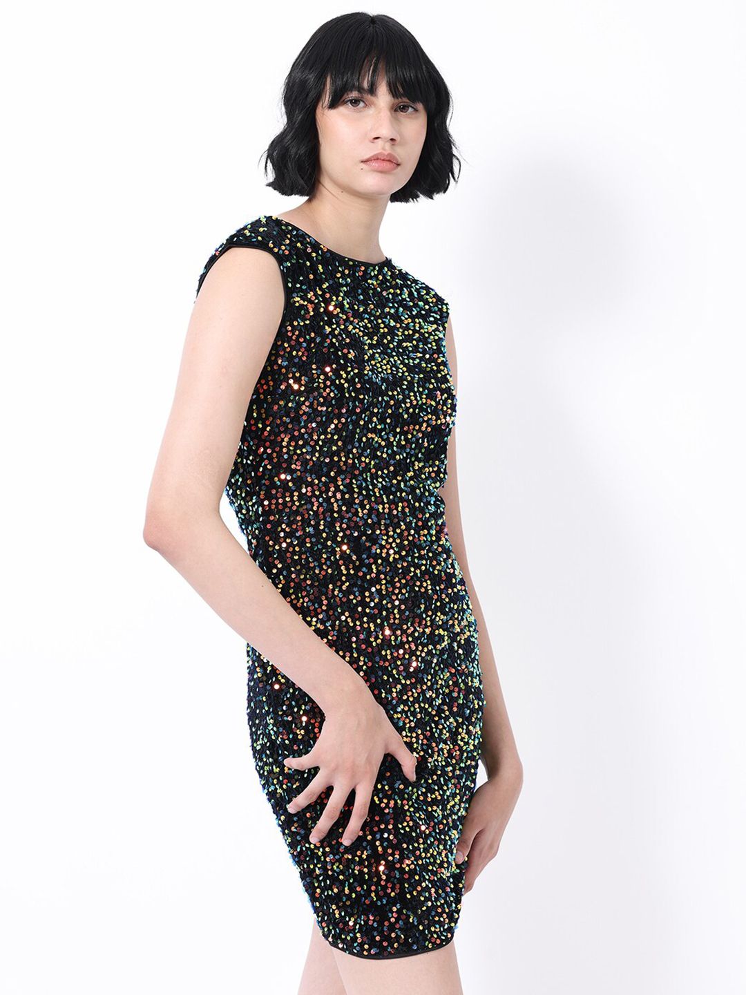 RAREISM Embellished Sequined Sheath Dress