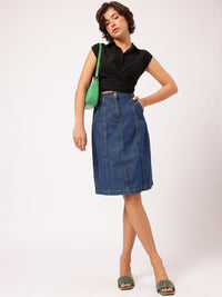 DressBerry Sleeveless Shirt Style Wrap Top