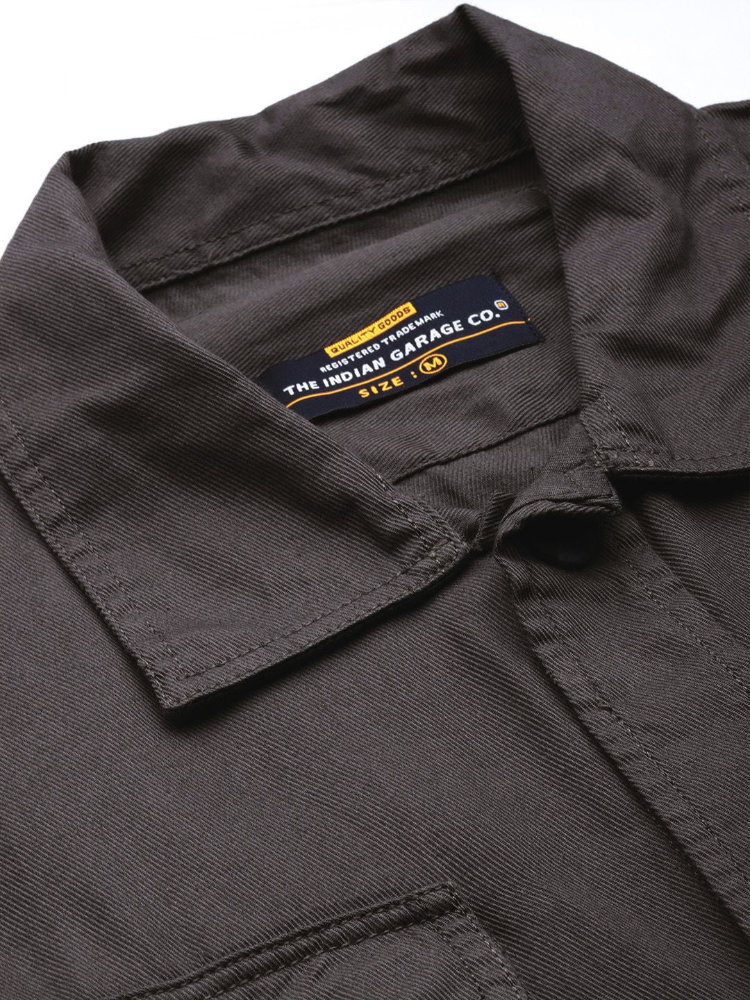 The Indian Garage Co Pure Cotton Slim Fit Double Flap Pocket Casual Shirt