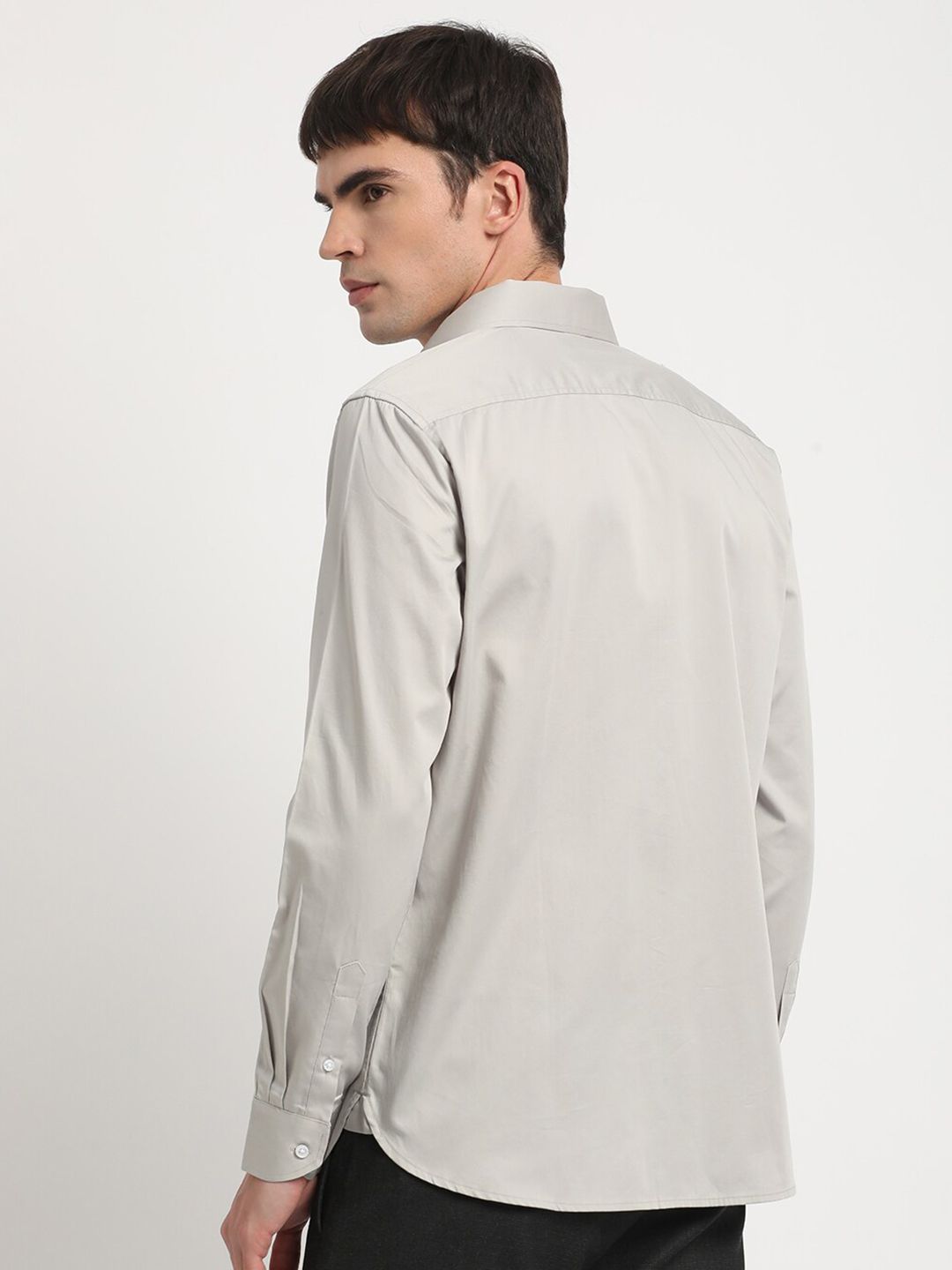 THE BEAR HOUSE Spread Collar Cotton Slim Fit Formal Shirt