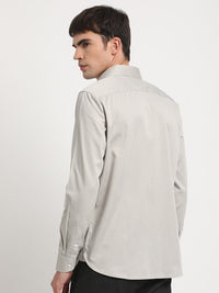 THE BEAR HOUSE Spread Collar Cotton Slim Fit Formal Shirt