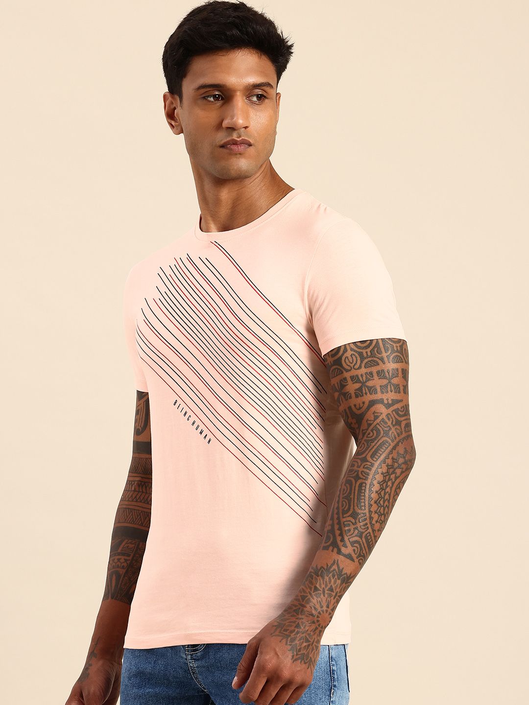 Being Human Printed Pure Cotton T-shirt