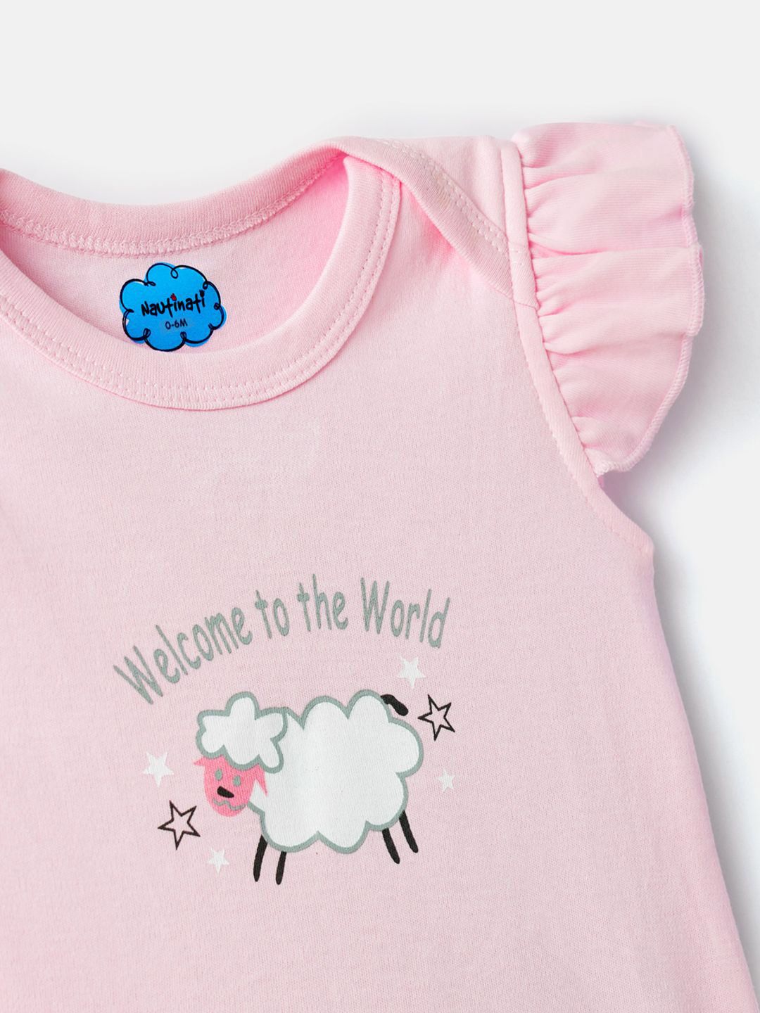 Nauti Nati Infants Pack Of 5 Pure Cotton Baby Apparel Gift Set
