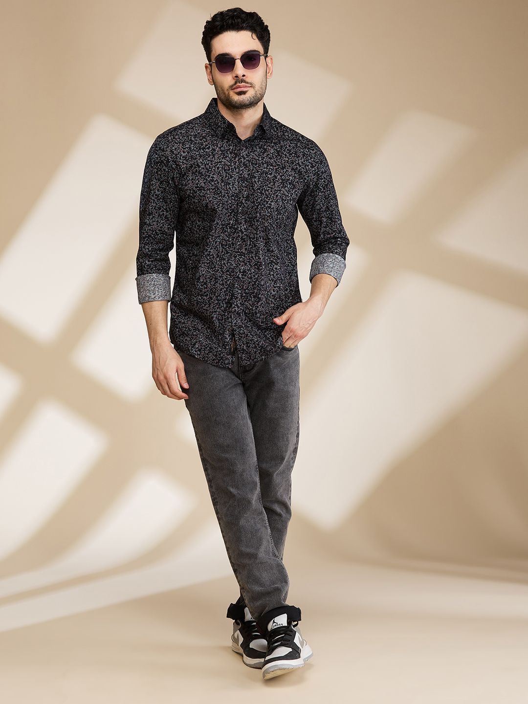 Being Human Men Slim Fit Floral Opaque Printed Casual Shirt