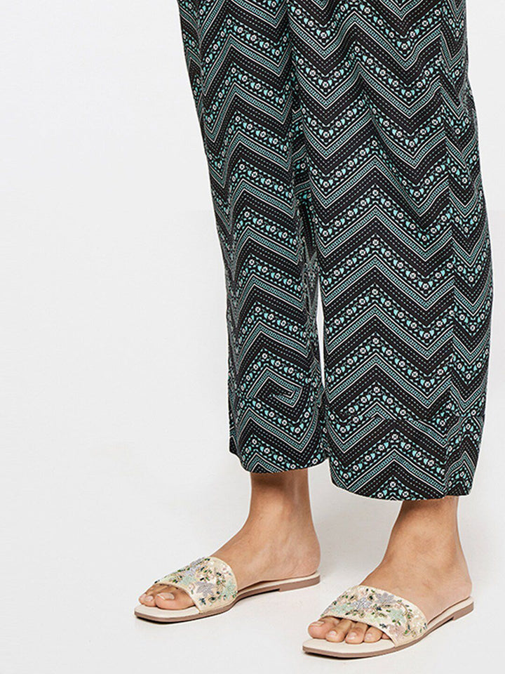 Global Desi Women Printed Loose Fit Trousers