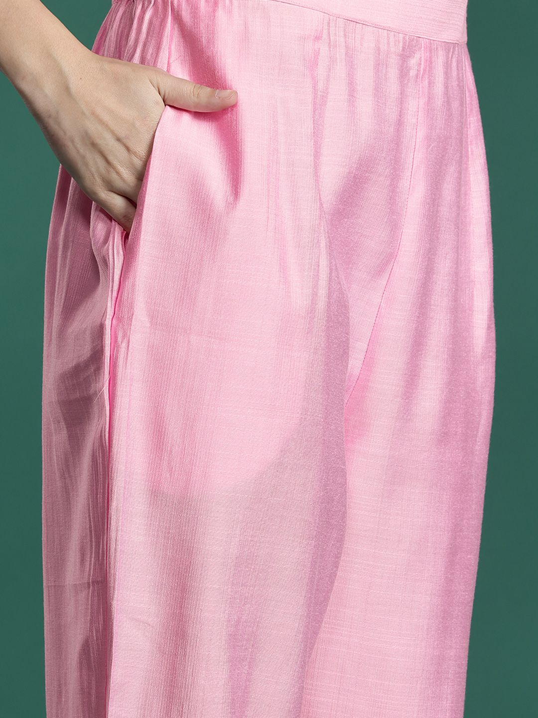 Indo Era Floral Embroidered Thread Work Kurta with Trousers & With Dupatta