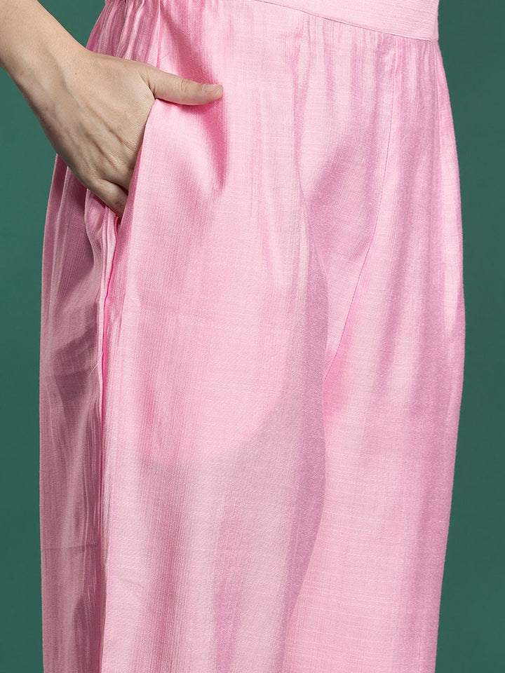 Indo Era Floral Embroidered Thread Work Kurta with Trousers & With Dupatta