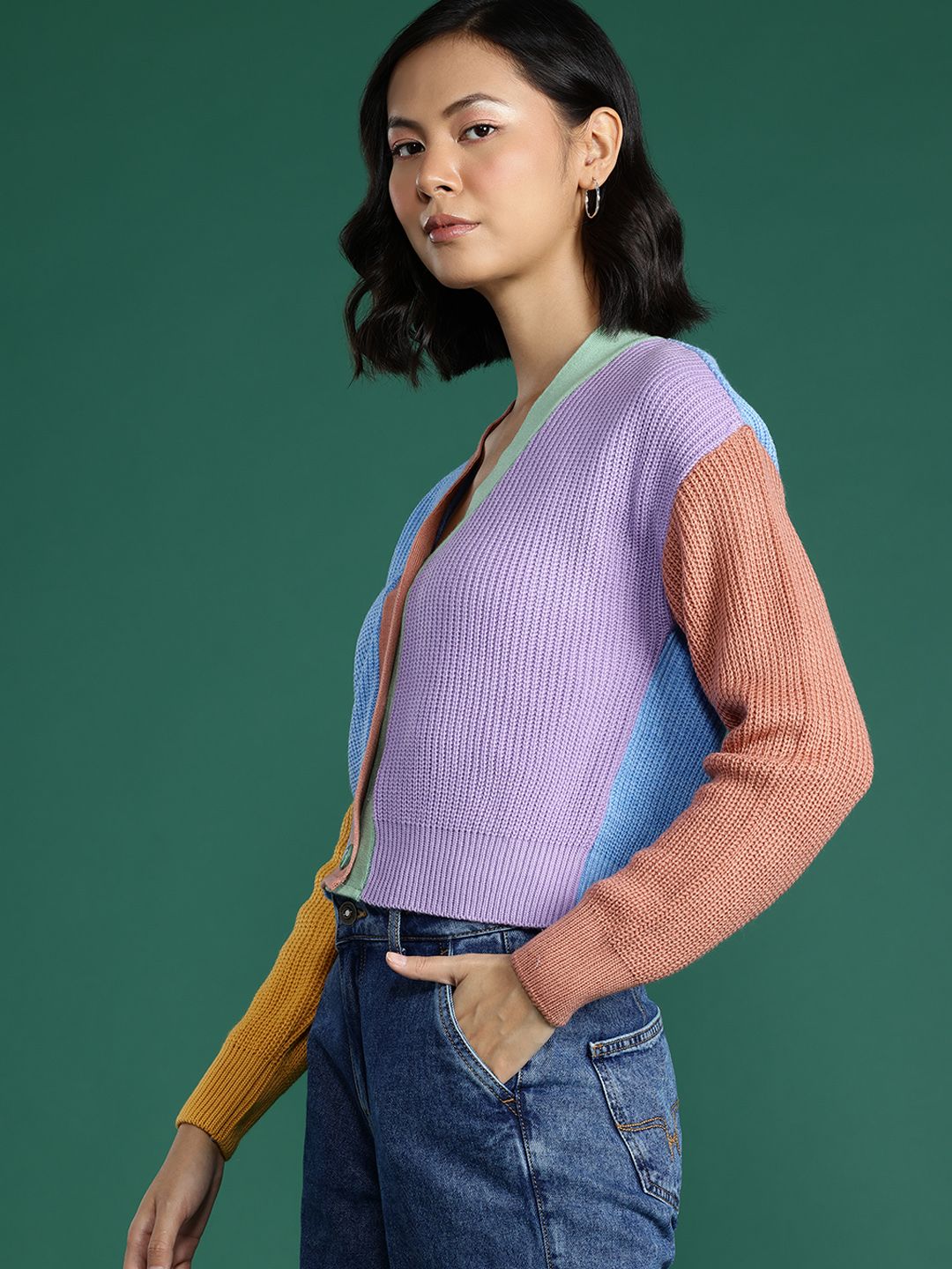 DressBerry Colourblocked Cardigan