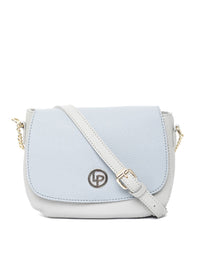 Lino Perros Grey & Blue Colourblocked Sling Bag