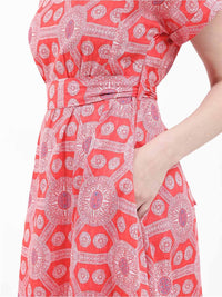 RAREISM Floral Print Fit & Flare Midi Dress