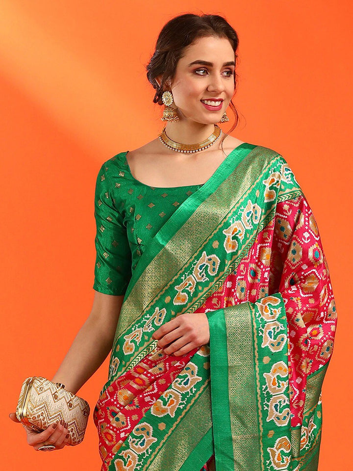 Saree mall Woven Design Zari Pochampally Saree