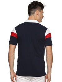 ADRO Colourblocked Cotton Polo Collar T-shirt