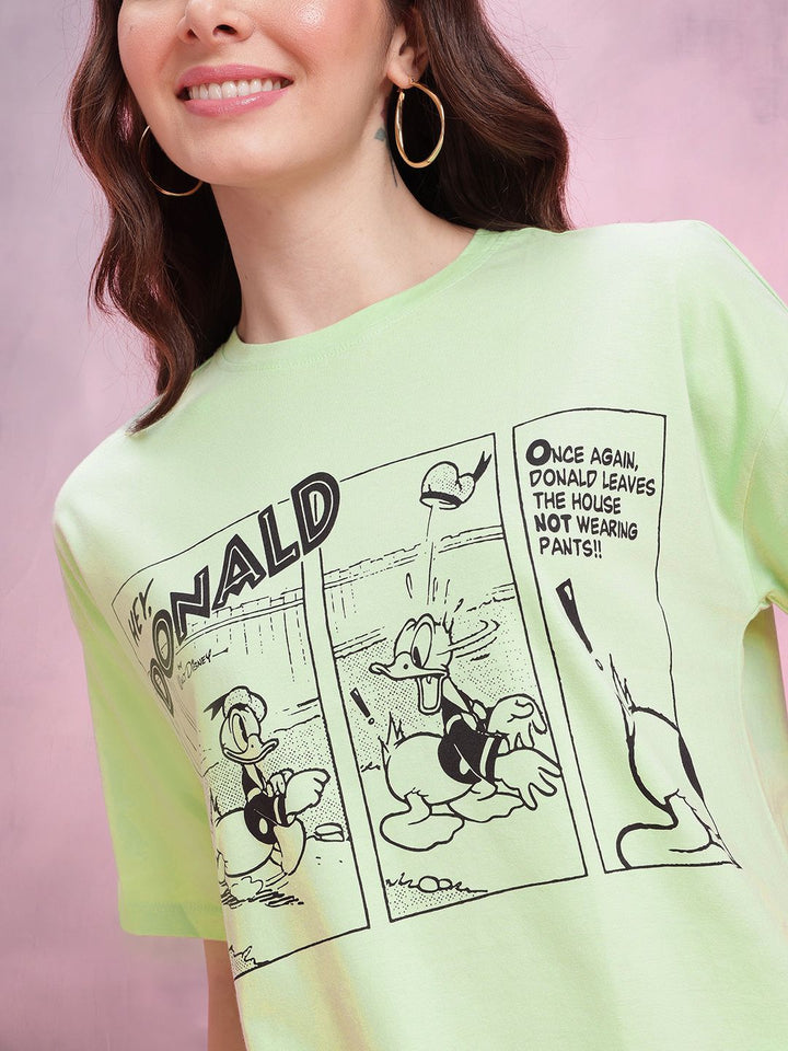 DressBerry Donald Duck Print Relaxed Pure Cotton T-shirt