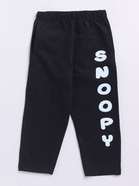 Happy Faces Boys Snoopy Printed Pure Cotton T-shirt with Trousers