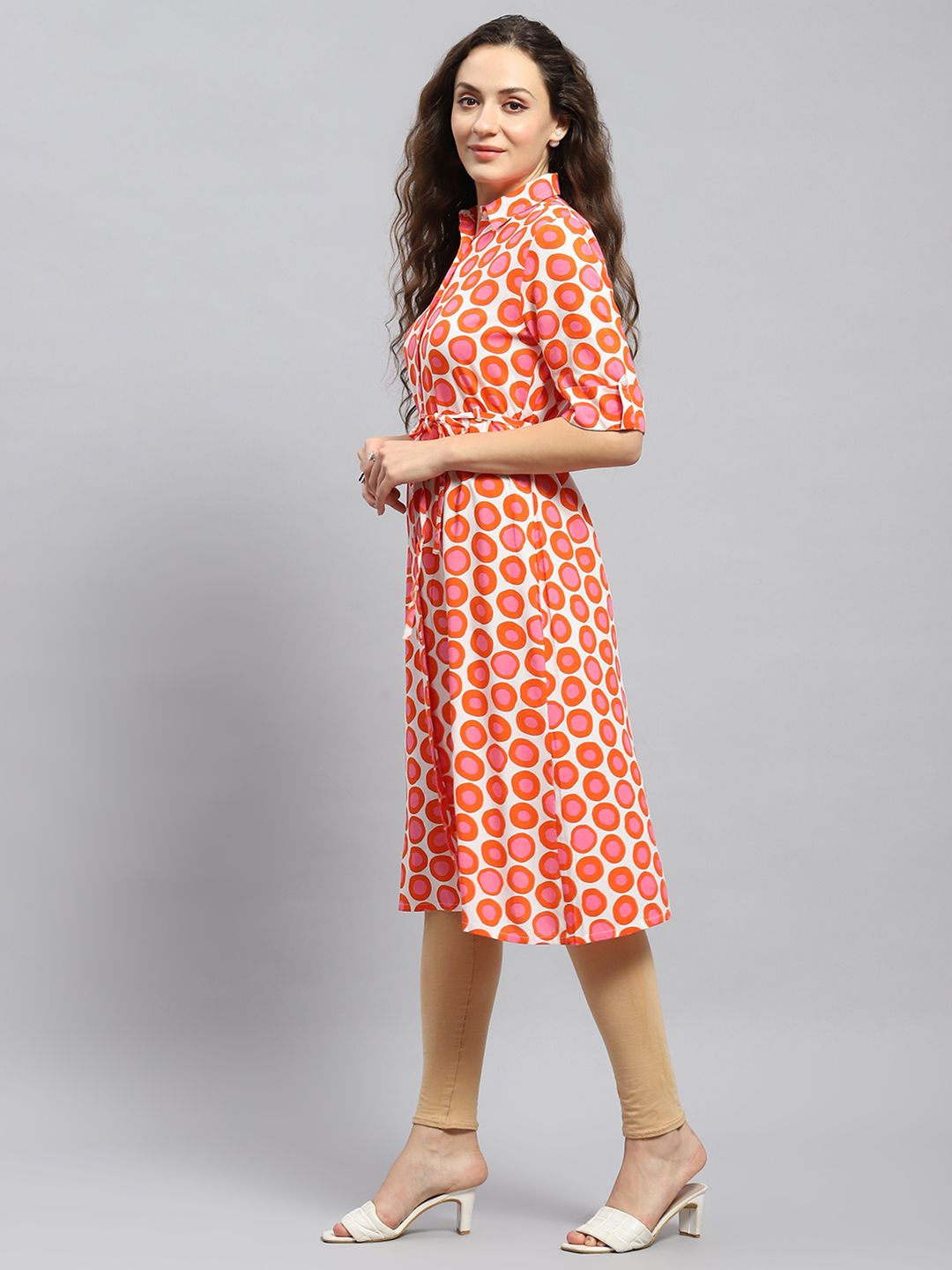 Monte Carlo Print Shirt Style Longline Tunic