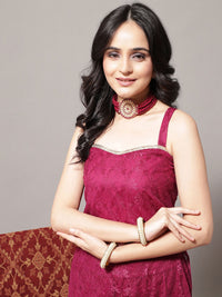 Varanga Women Magenta Kurta with Sharara