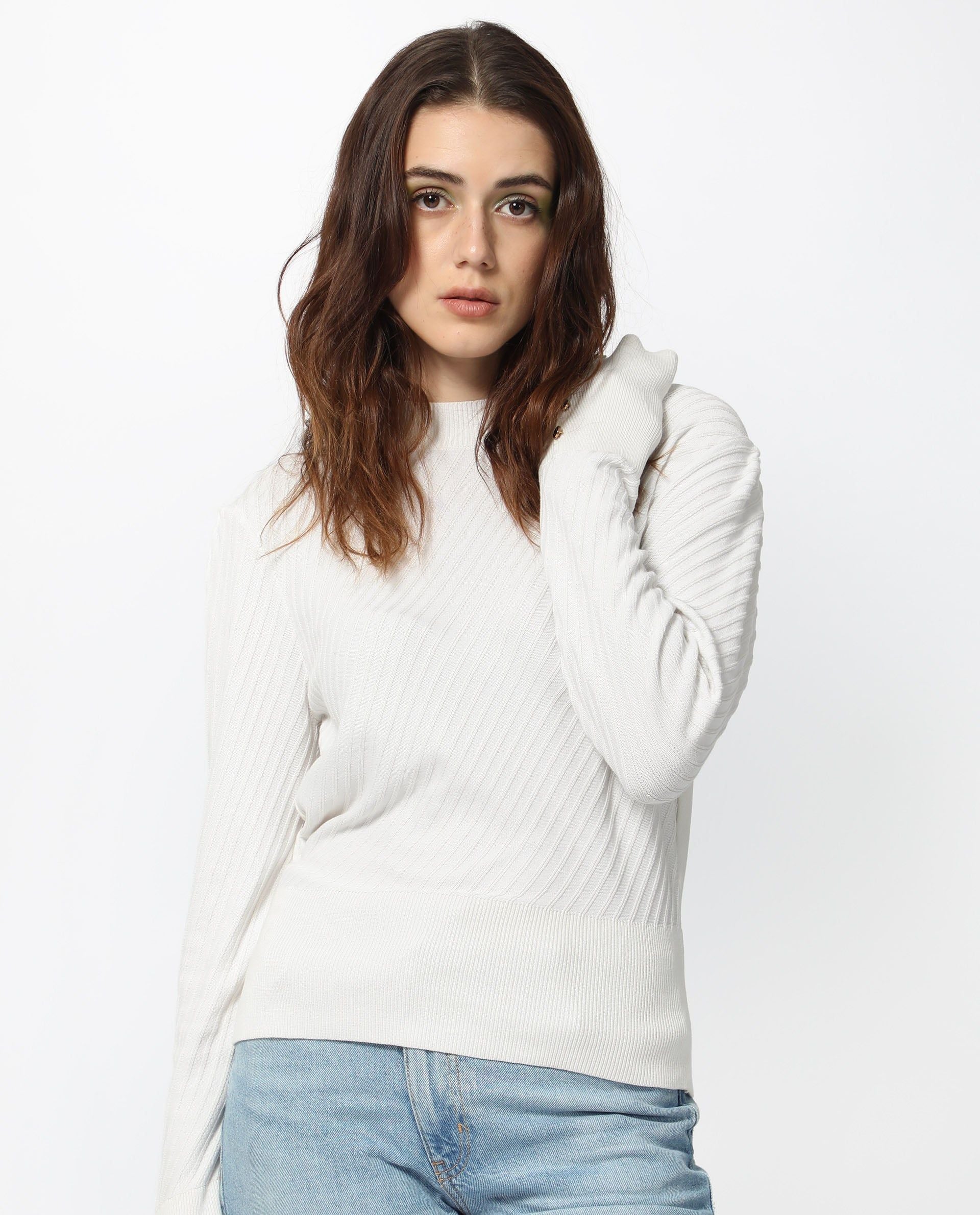 RAREISM Basic Sweater With Cuff Detail