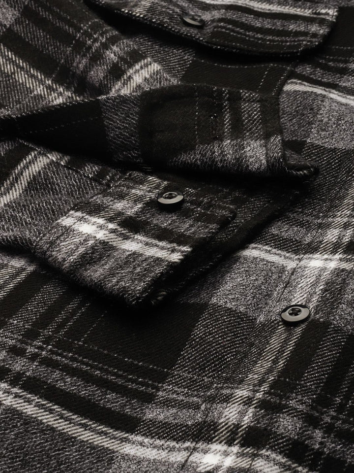 The Indian Garage Co Slim Fit Checked Pure Cotton Casual Shirt
