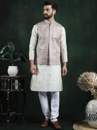 SOJANYA Jaket Nehru Bercetak Geometrik Lelaki