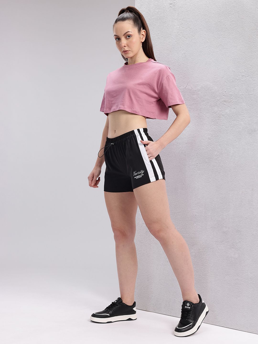 HRX by Hrithik Roshan Women Side Striped Shorts