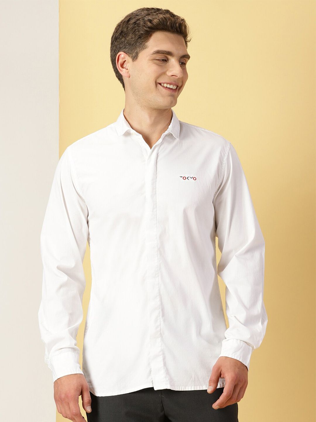 Thomas Scott Spread Collar Slim Fit Classic Casual Shirt