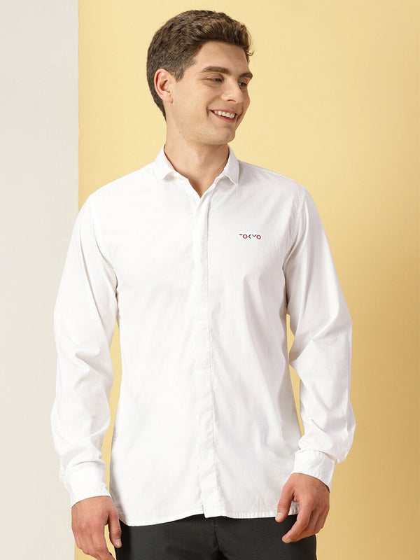 Thomas Scott Spread Collar Slim Fit Classic Casual Shirt