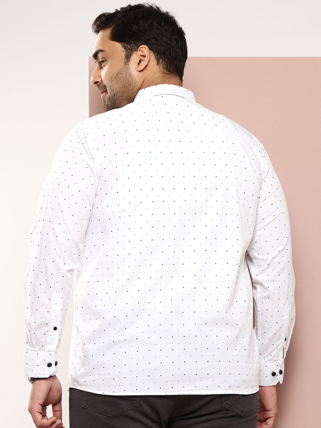 Thomas Scott Plus Size Premium Printed Pure Cotton Casual Shirt