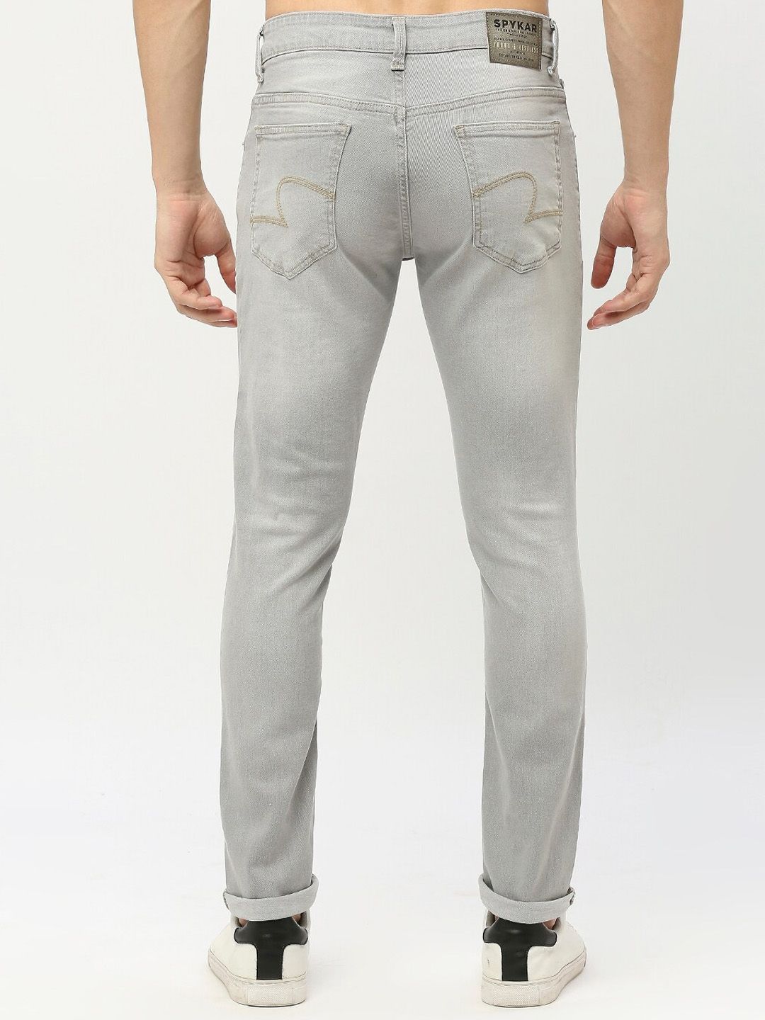 SPYKAR Men Super Skinny Fit Low-Rise Light Fade Stretchable Jeans